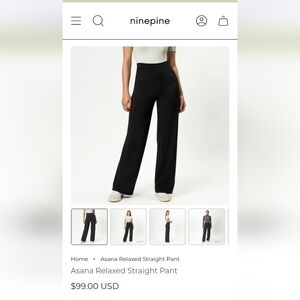 Ninepine asana relaxed straight pant